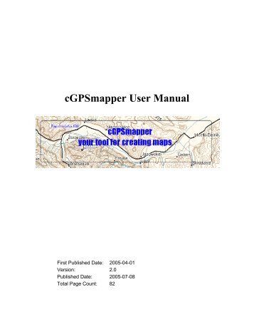 cGPSmapper User Manual - GPSMapper - KeenPeople.com