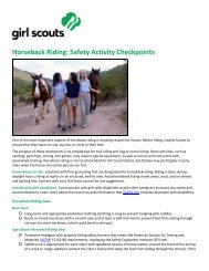 Horseback Riding: Safety Activity Checkpoints - Girl Scouts Today