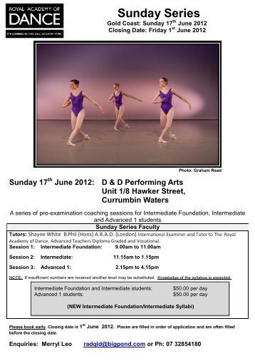 Sunday Series - Royal Academy of Dance