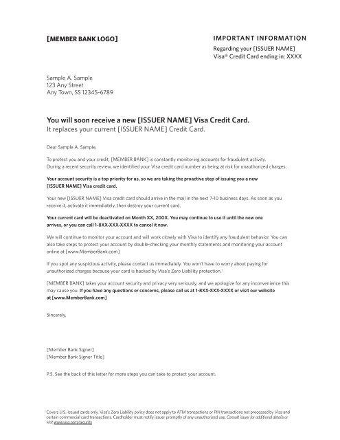 Cardholder Services Letter Jacksonville Florida 32255