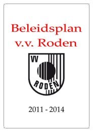 Beleidsplan 2011-2014 - VV Roden