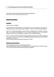 2. Genehmigung des Rechenschaftsberichts 2003 Der ... - Bellikon