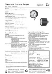 Diaphragm Pressure Gauges PsP 4100