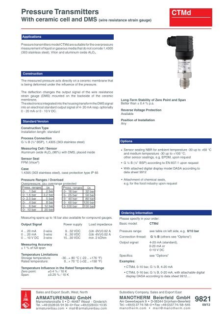 9821 - ARMATURENBAU GmbH und MANOTHERM Beierfeld GmbH