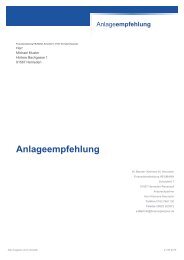 Anlageempfehlung