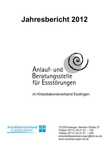 Jahresbericht 2012 - Psychologische Beratungsstelle Esslingen