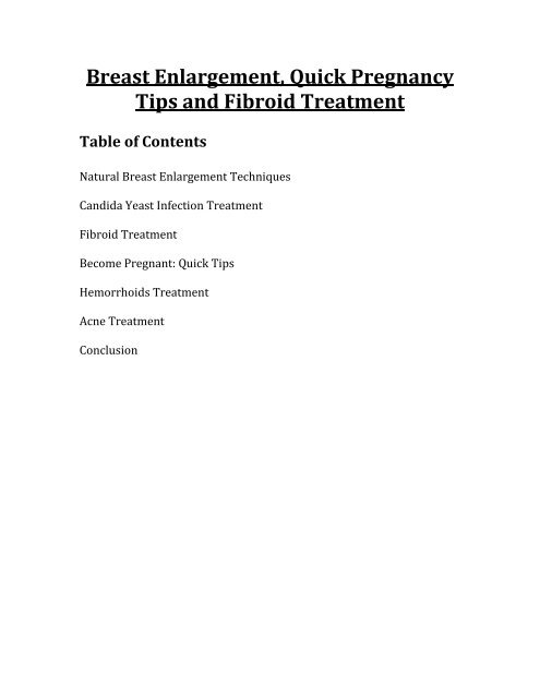 Ebook download miracle fibroids Fibroids Miracle