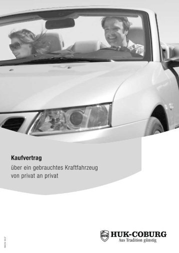 Kaufvertrag über ein gebrauchtes Kraftfahrzeug von privat an privat