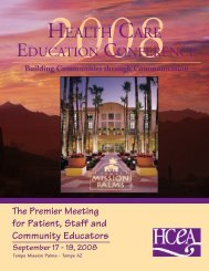 Conference Brochure - HCEA :: Health Care Education Association