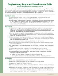 Douglas County Recycle and Reuse Resource Guide