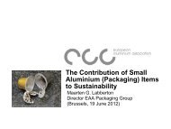 The Contribution of Small Aluminium (Packaging) Items to - Ebcd.org