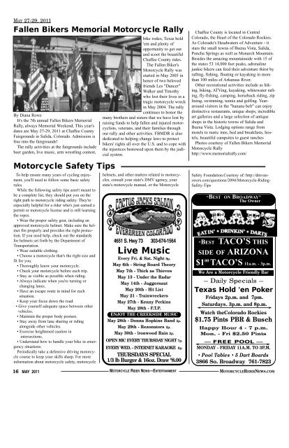 May 2011 - Motorcycle Rider News