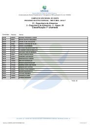 ClassificaÃ§Ã£o 1Âª chamada - Unoesc