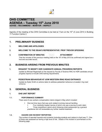 Ohs Committee Meeting Minutes Template 28 Images Safety Committees Duties 1 Committee Sle Board Meeting Agenda Template