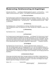 Darlehensvertrag Muster