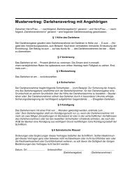 Mustervertrag: Darlehensvertrag mit AngehÃ¶rigen - Bartmann-stb.de