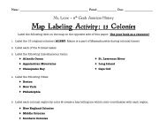 13 Colonies Map