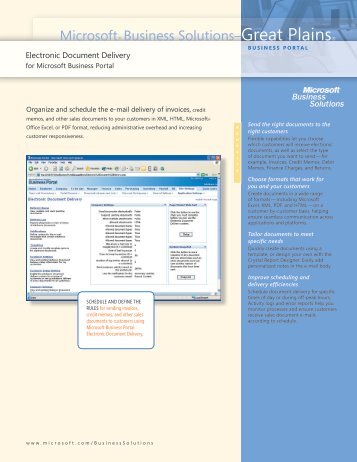 Microsoft Great Plains Electronic Document Delivery - Communicat
