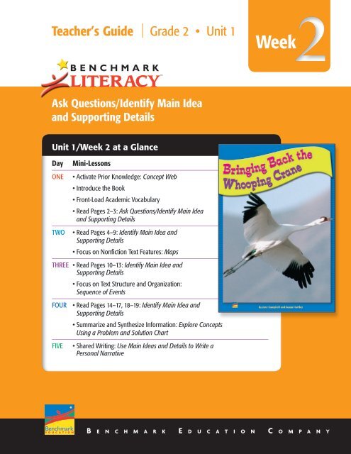 Literacy - Benchmark Resources - Benchmark Education Company