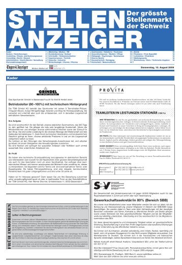 Der grÃ¶sste Stellenmarkt der Schweiz