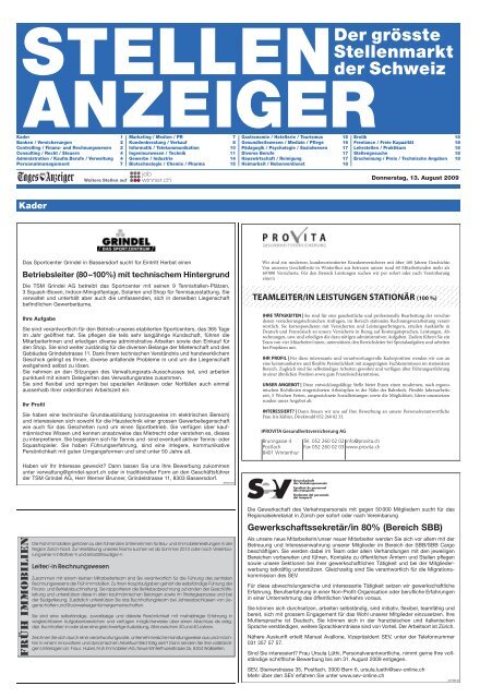 Der grÃ¶sste Stellenmarkt der Schweiz