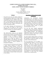 computation of aluminum reduction cell energy balance - GeniSim