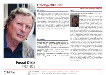 Download Pascal Dibie's complete biography - Villa Gillet
