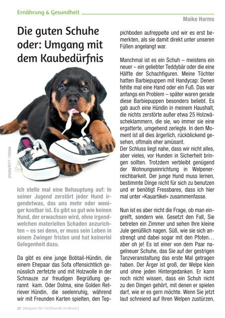 BESTE KUMPELS MAGAZIN für Tierfreunde im Revier