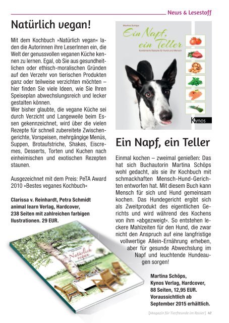 BESTE KUMPELS MAGAZIN für Tierfreunde im Revier