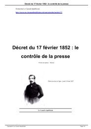 DÃ©cret du 17 fÃ©vrier 1852 : le contrÃ´le de la presse - Le Canard ...
