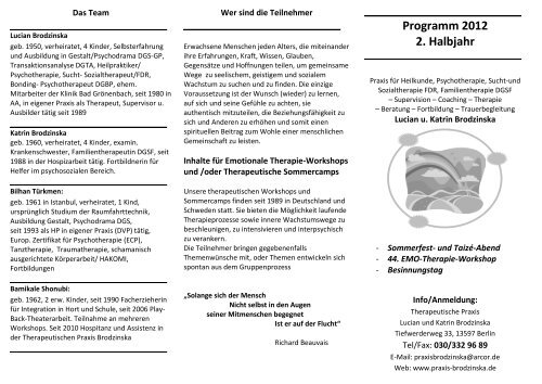 Programm 2012 2.  Halbjahr - praxis-brodzinska.de