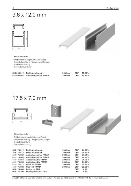 Aluminium Profile / Abdeckungen / Zubehör 4 Lux-Good - selLED