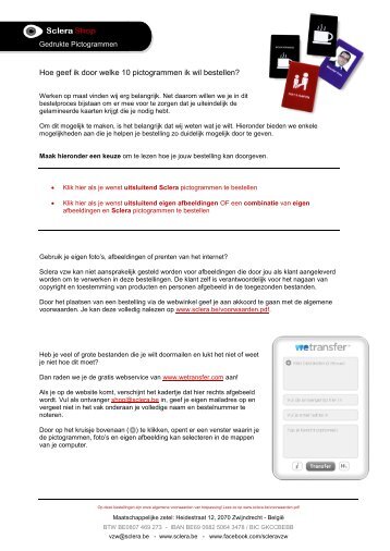 Hoe geef ik door welke 10 pictogrammen ik wil ... - Sclera Shop