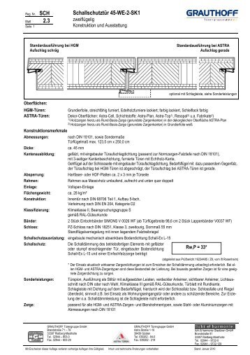 2.3 Schallschutztür 45-WE-2-SK1 - Grauthoff Türengruppe