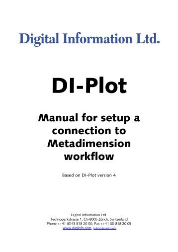 Manual connecting to Metadimension - Digital Information