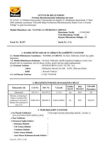 MSDS - Polisan