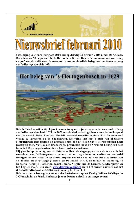 Het beleg van 's-Hertogenbosch in 1629 - Heemkundekring Boxtel