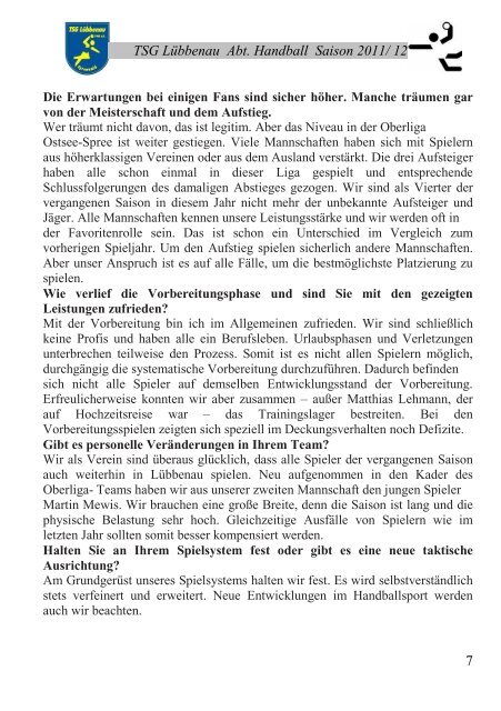 die Hallenrundschau vom 08.09.2012 lesen - TSG LÃ¼bbenau ...