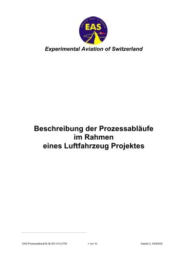 EAS ProzessablÃ¤ufe - Experimental Aviation of Switzerland