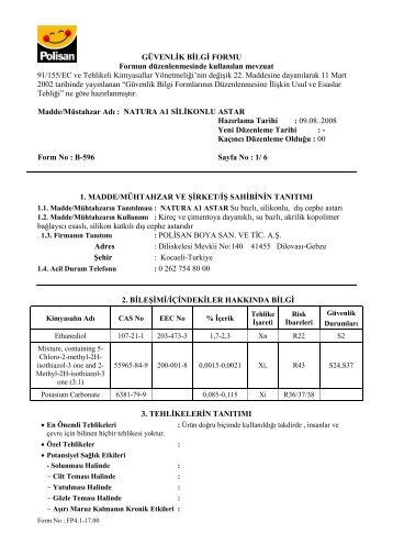 MSDS - Polisan