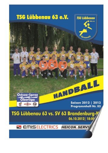 Vorschau aktuelles Spiel I - TSG LÃ¼bbenau Handball