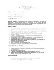 customer service supervisor job description.pdf - City of Manassas ...