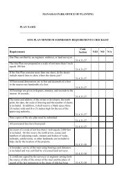 Site Plan Checklist - City of Manassas Park