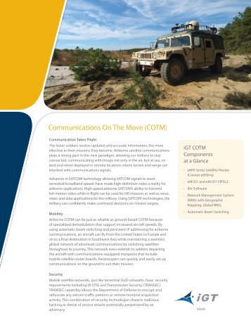 Communications On The Move (COTM) - iDirect Government ...