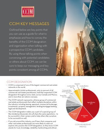 CCIM Key Messages Brochure - CCIM Institute