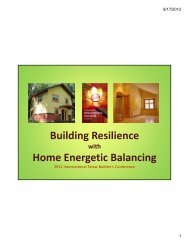 Ingrid's presentation on Home Energetic Balancing - 2012 ...