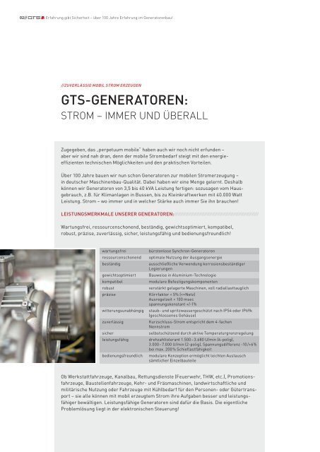 Image-Broschüre (1,3 MB) - gts generator. technik. systeme.