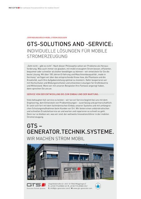 Image-Broschüre (1,3 MB) - gts generator. technik. systeme.