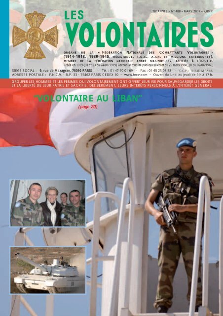 “VOLONTAIRE AU LIBAN” - fncv.com