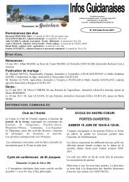 Bulletin municipal nÂ°472 - Commune de Guiclan